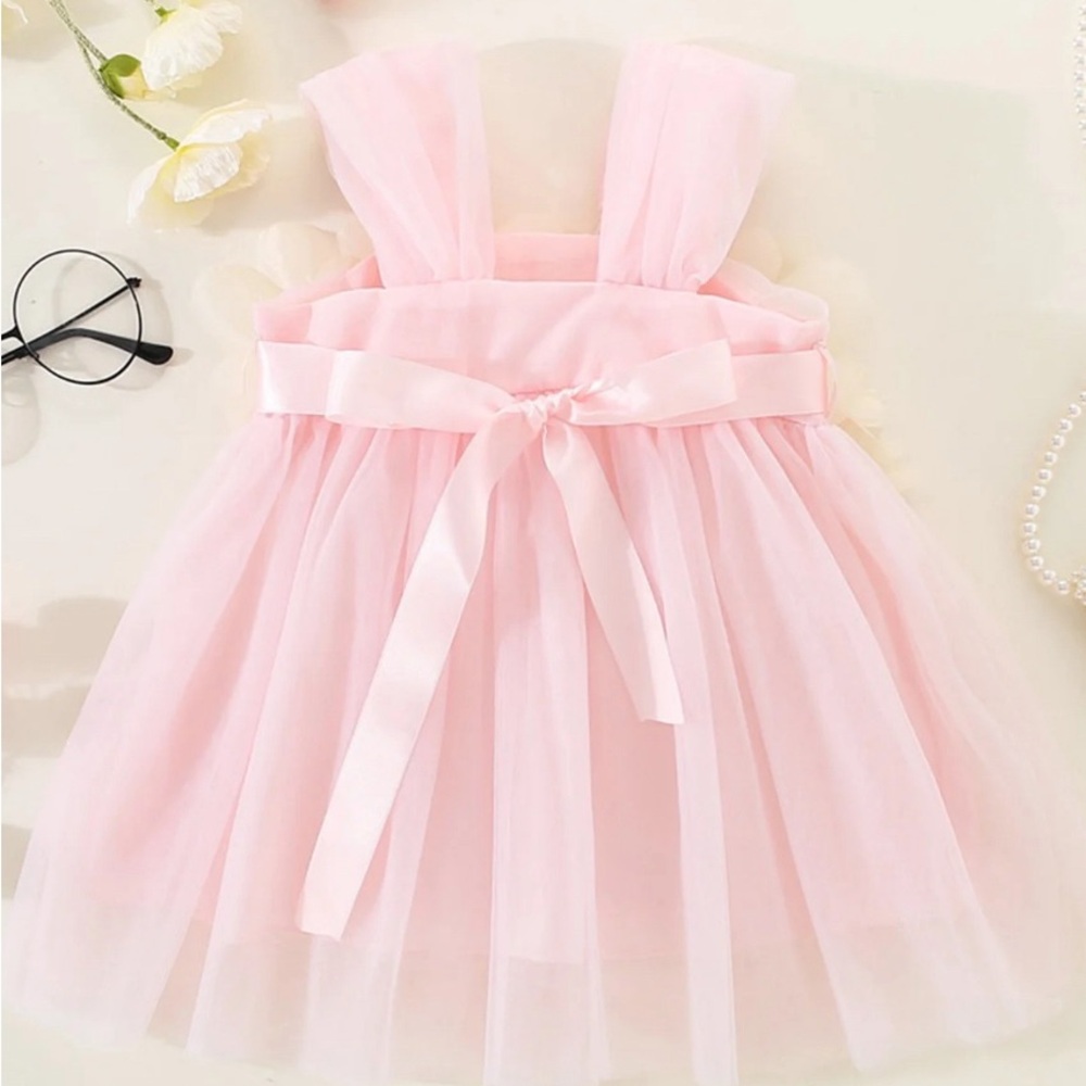 Toddler Baby Party Floral Mesh Lace Dress - Picture 3 of 6